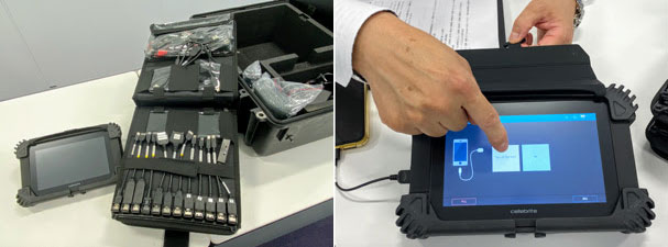 Cellebrite UFED Touch2, a mobile data transfer device for criminal investigative agencies